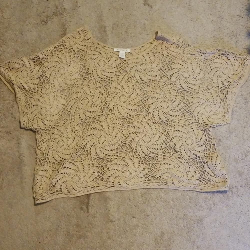 Crochet Look  Short Sleeve Top